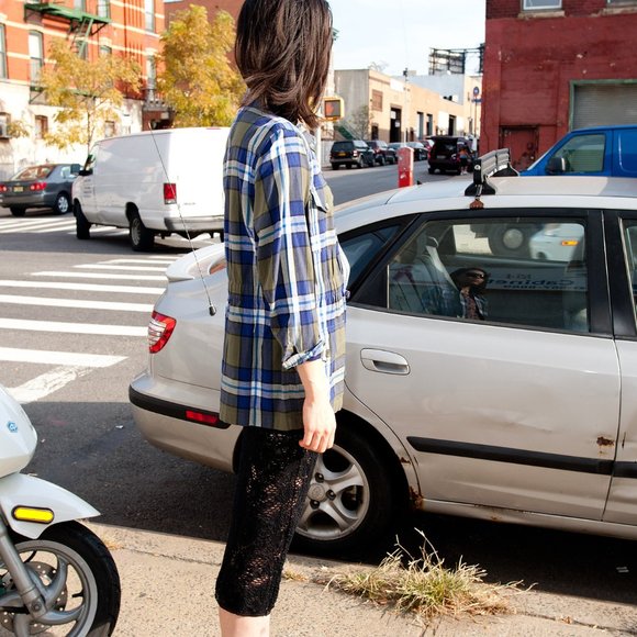 NWT EQUIPMENT Green Plaid Military Style Button Down Cotton Jacket Size M $298 - Picture 11 of 12